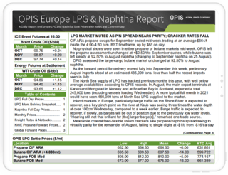 Europe LPG Naphtha Report