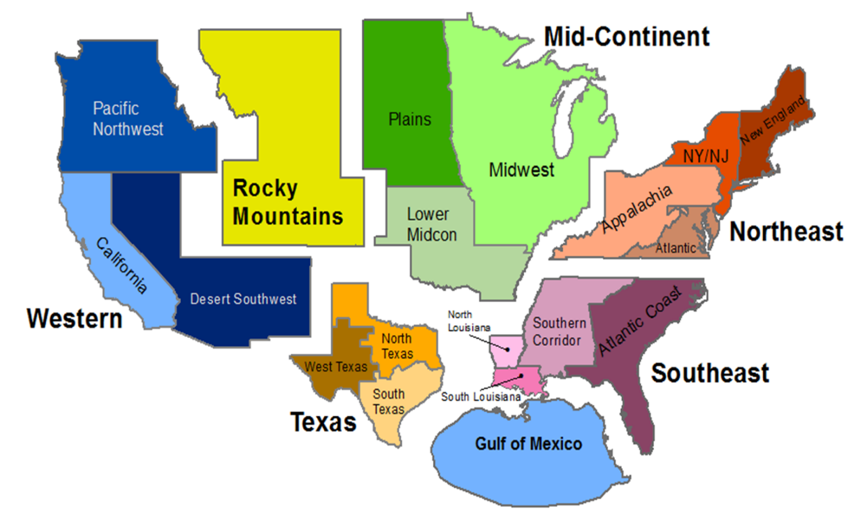 Natural Gas Market Regions