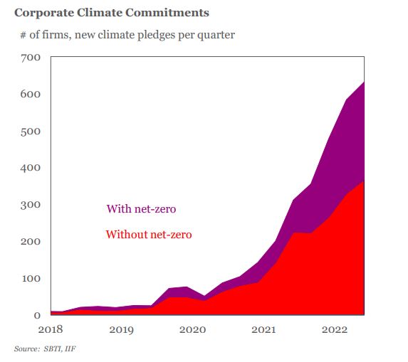Corporate climate commitments